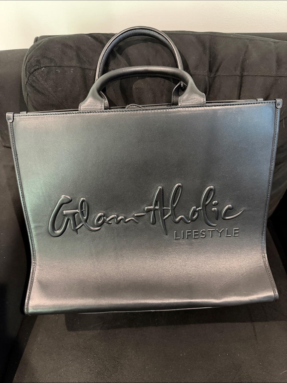 Glam-Aholic Lifestyle Black Tote Bag